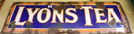 Lyons Tea enamel sign